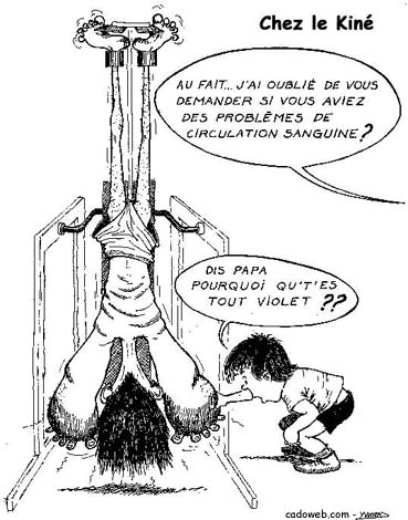 Chez le Kinésithérapeute Dessin humoristique de médecine